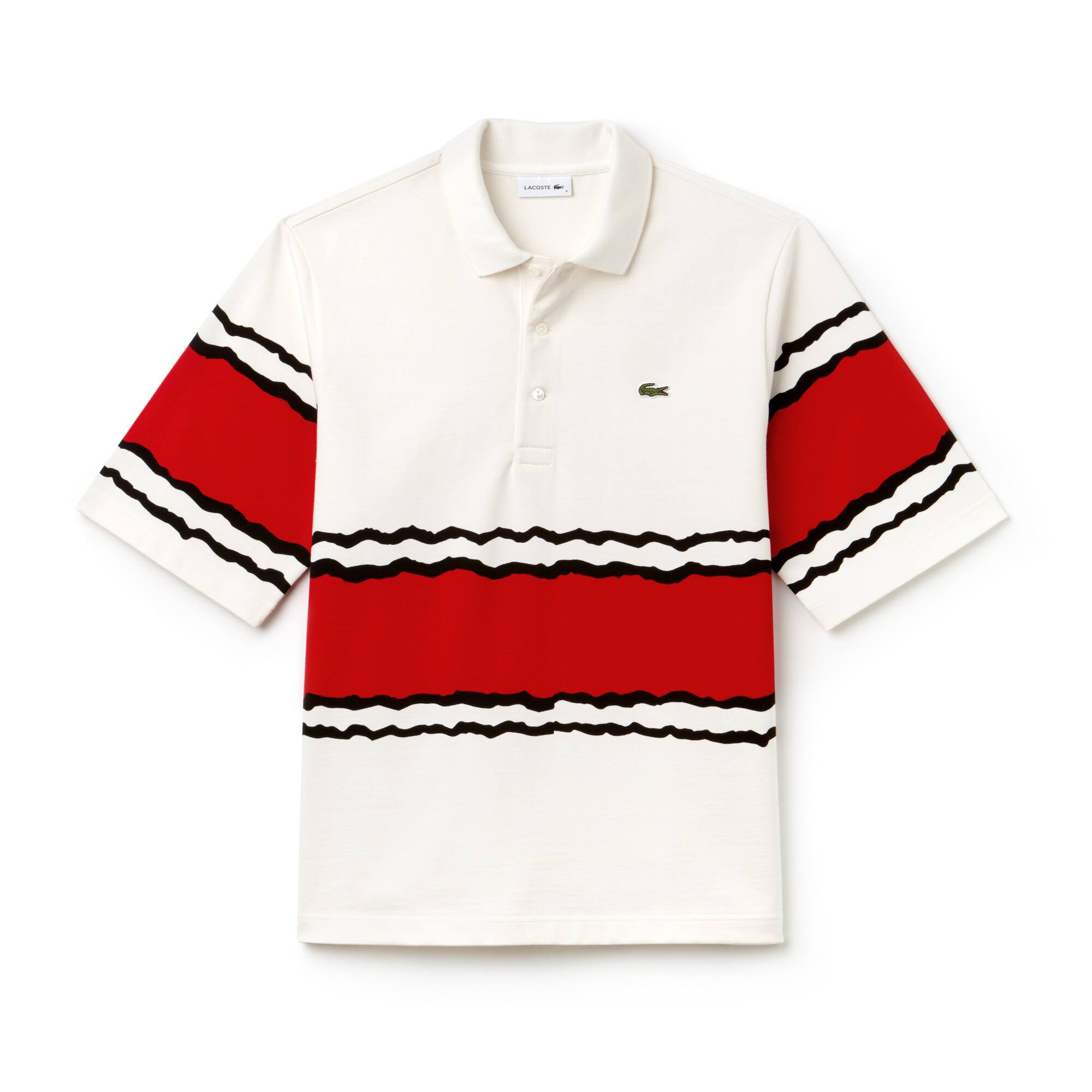 Men's Lacoste Fashion Show Thick Striped Cotton Jersey Polo Shirt