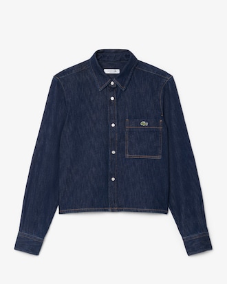 Camisa de Mezclilla Ligera de Corte Regular