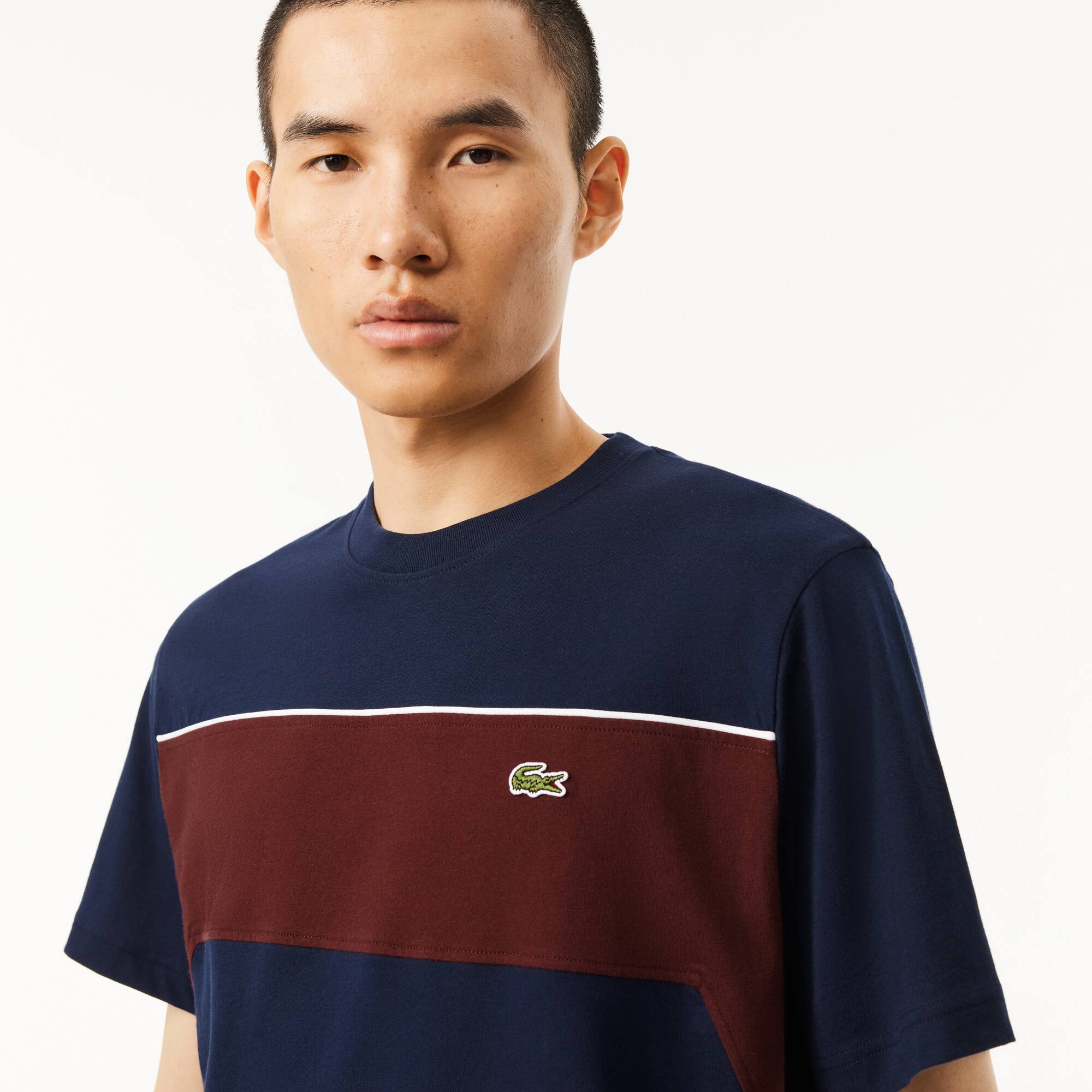 Men's Cotton Colorblock T-Shirt - T-shirts - New In 2025