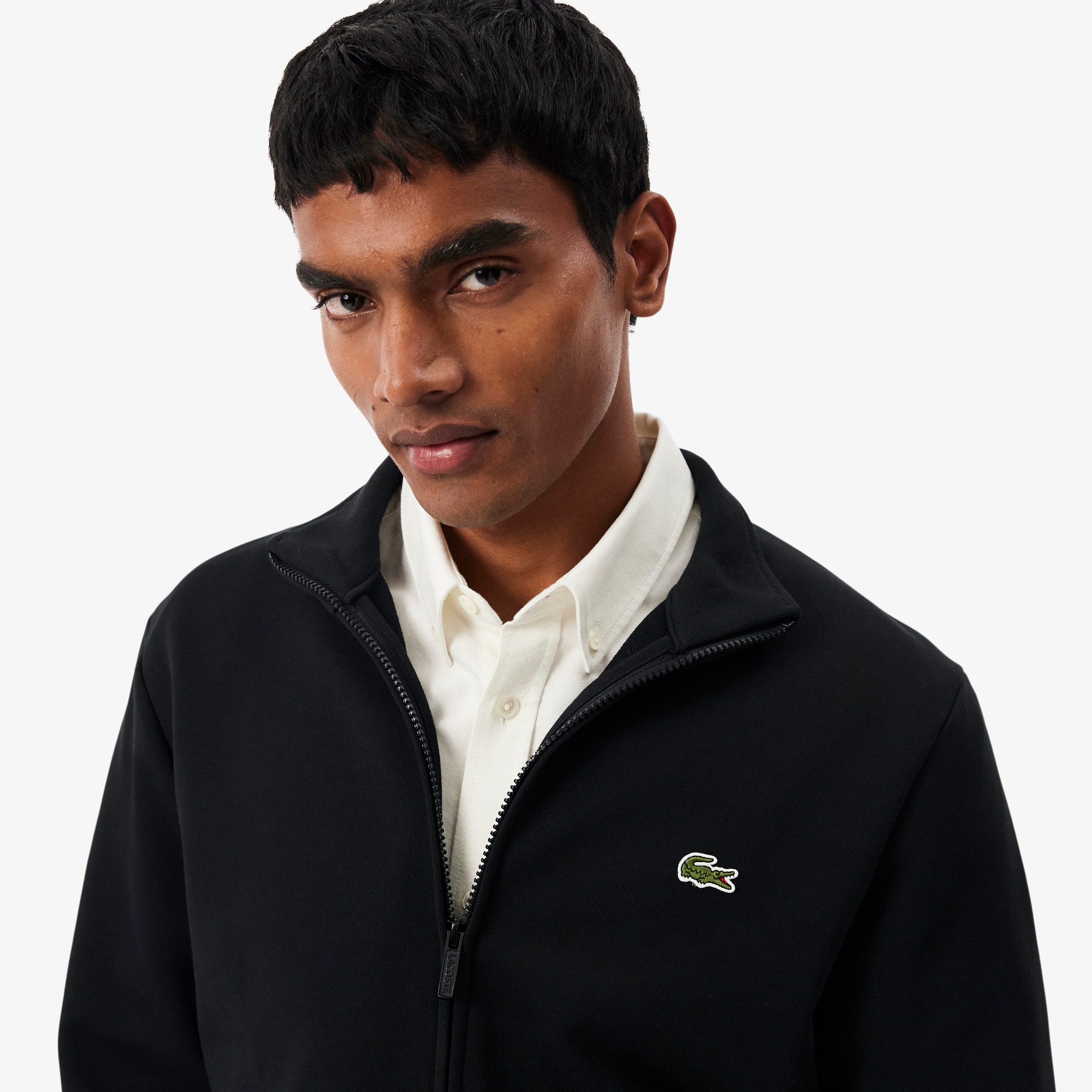 Zipped Cotton Fleece Sweatshirt