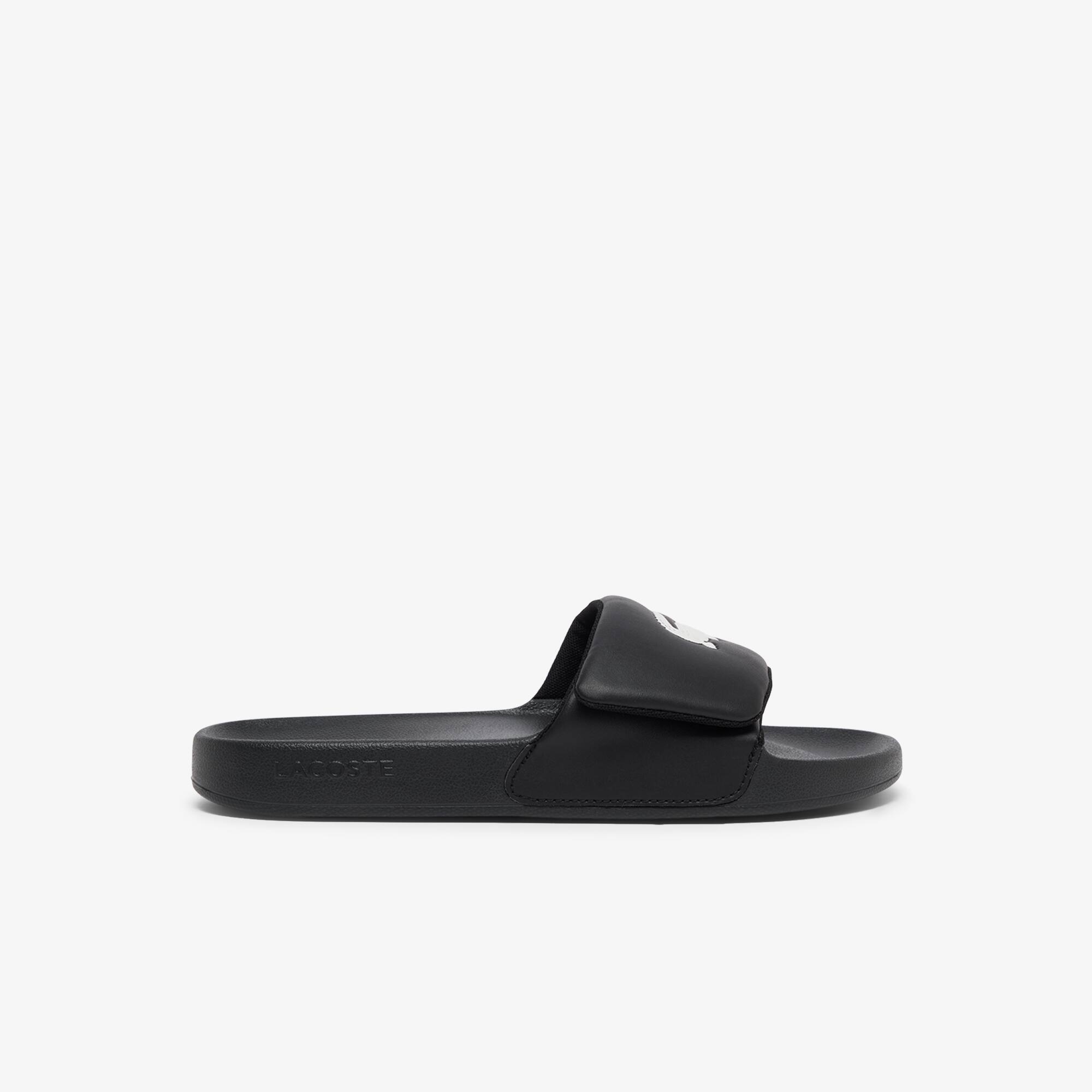 Lacoste Men's Serve Slides 0.0 Strap - 11 In Black