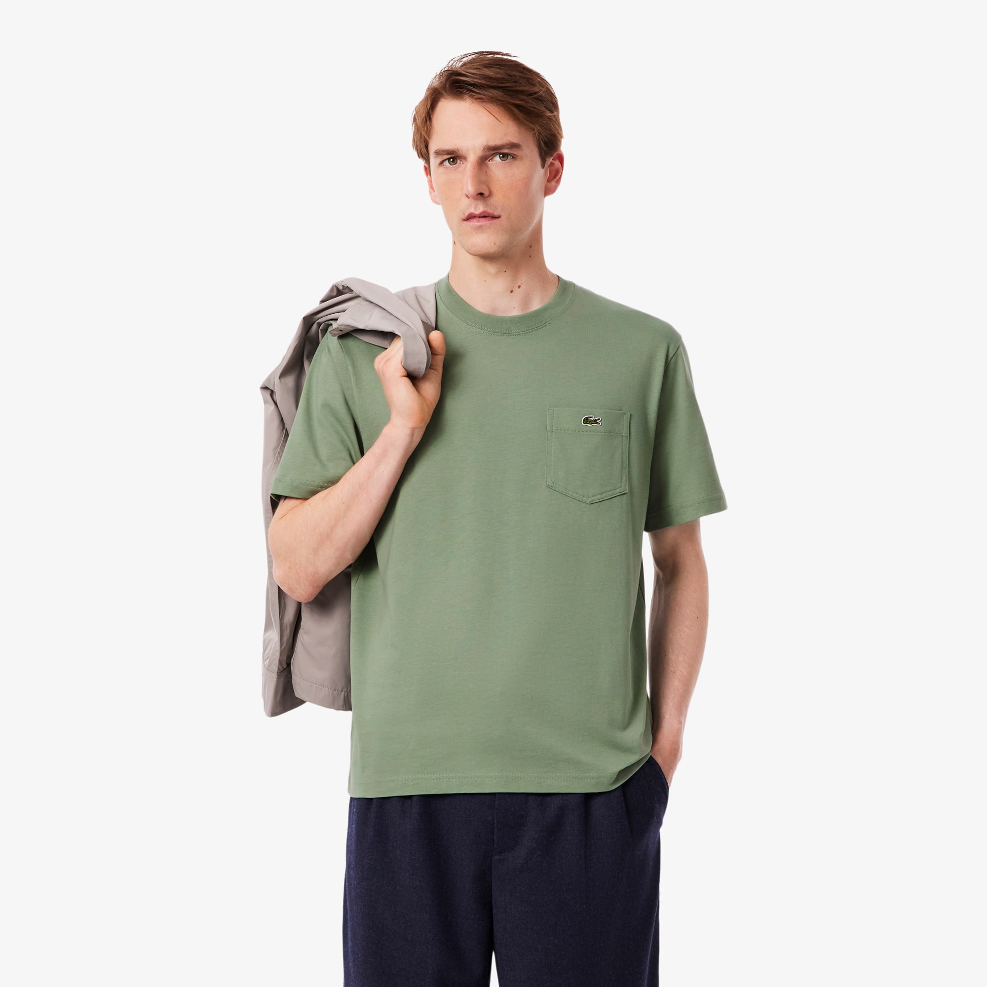 Lacoste Men's Cotton T-shirt  - M - 4 In Green