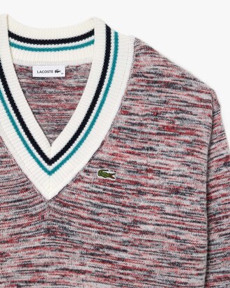 Su&eacute;ter de algod&oacute;n y lana de alpaca con cuello en V