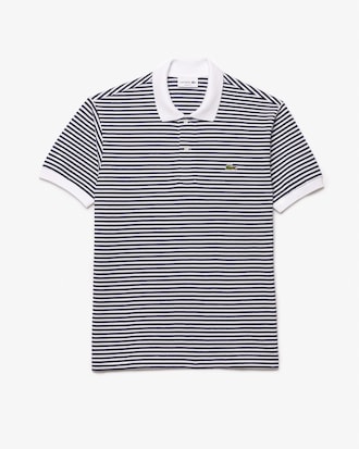 Men's Classic Fit L.12.12 Striped Petit Piqué Polo