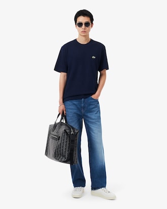 Jeans &Iacute;ndigo De Corte Recto Con 5 Bolsillos Para Hombre