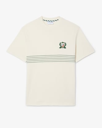 Playera de piqué con escudo bordado