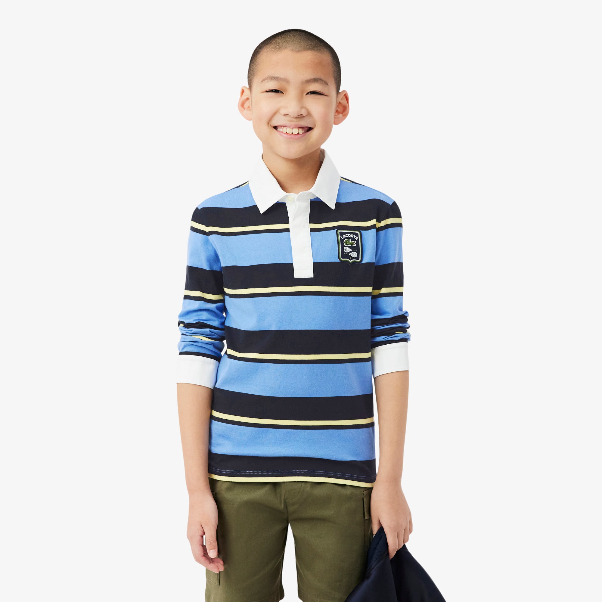 Lacoste Striped Rugby Polo Shirt