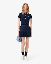 Women's Short Pleated Wool Blend Skirt