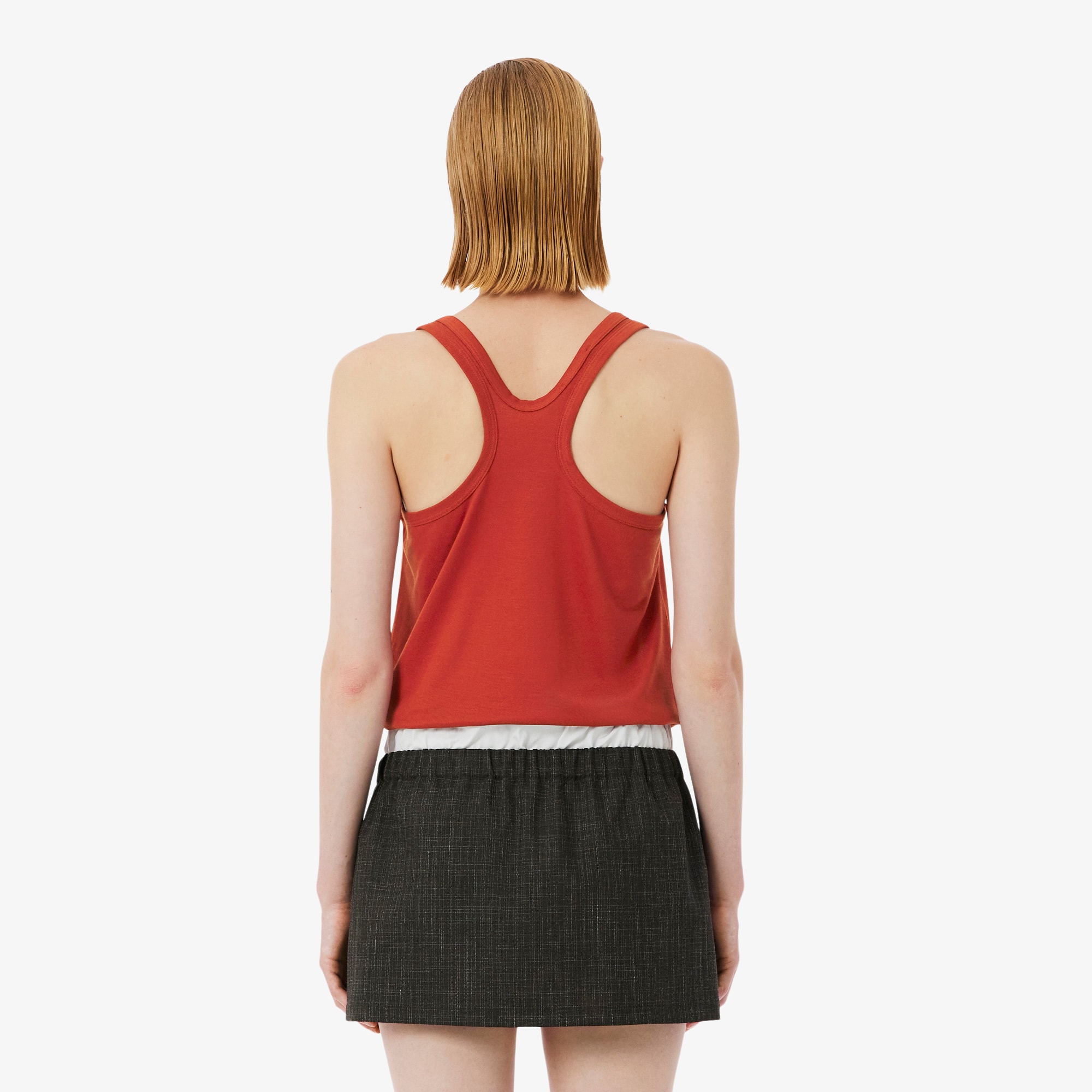 Runway Silk Piqué Tank Top
