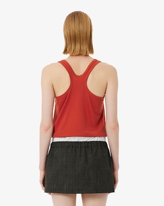 Runway Silk Piqu&eacute; Tank Top