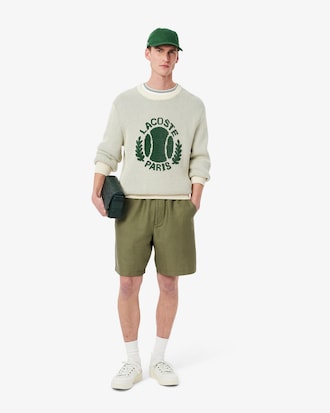 Men's Regular Fit Wool Blend Shorts