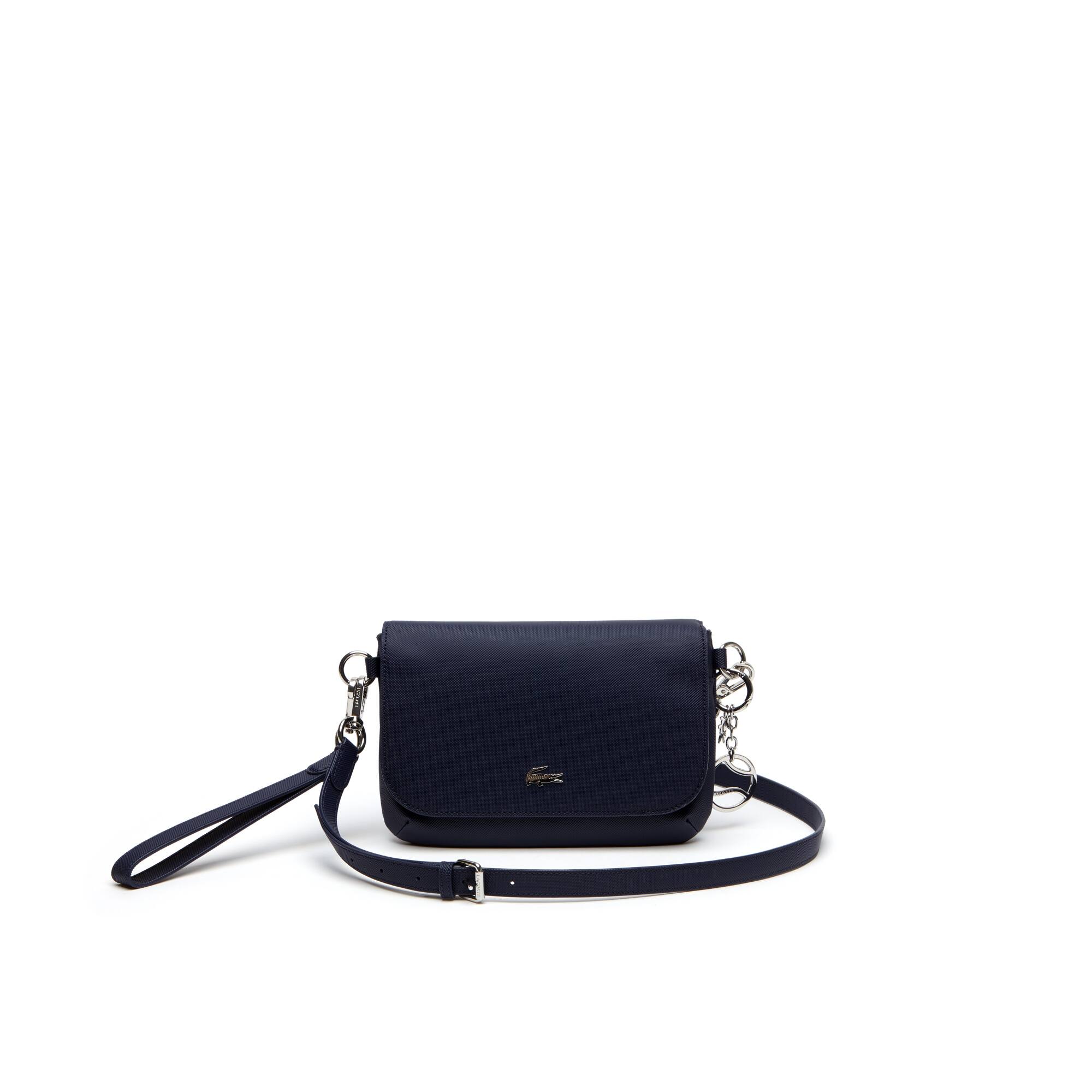 lacoste flap crossover bag