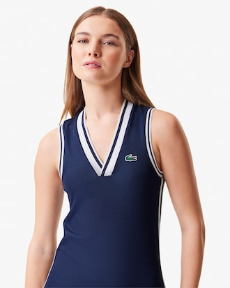 Women's Piqué Tennis Dress with Removable Liner