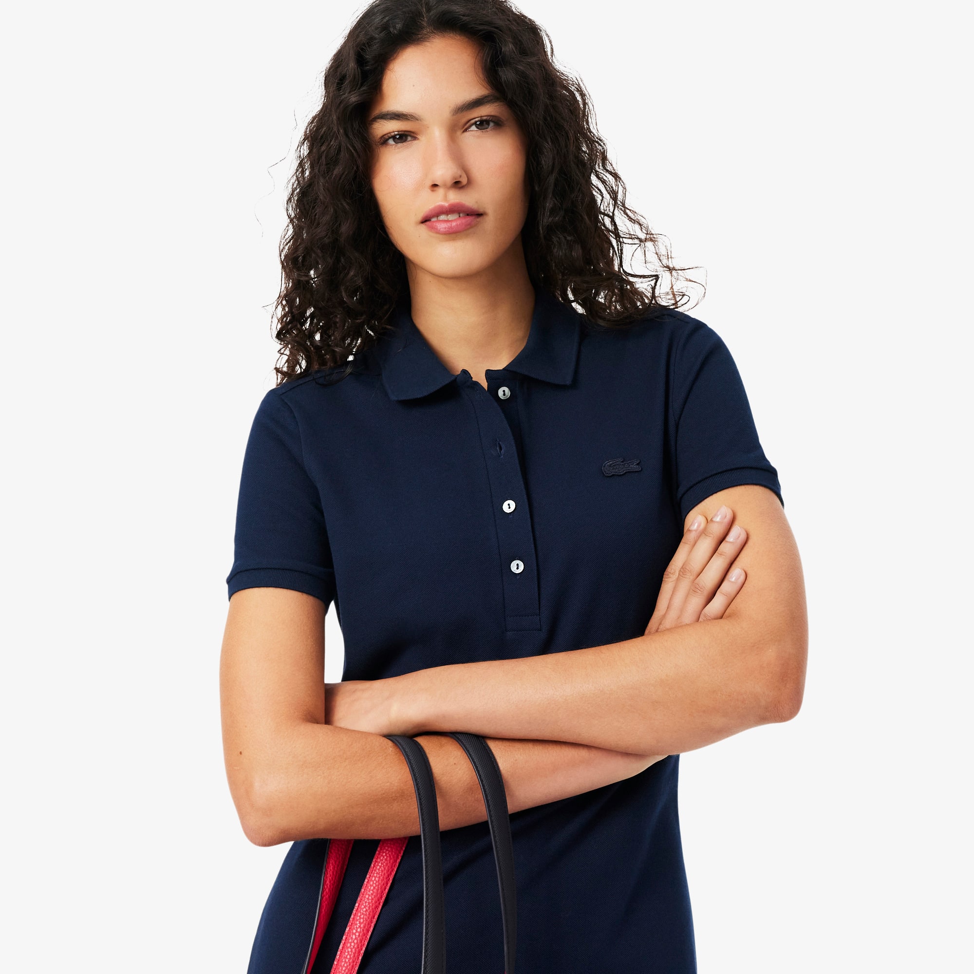 Lacoste Slim-Fit Stretch Pique Polo Dress - Navy Blue