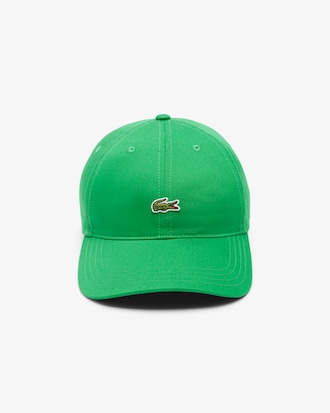 Casquette unisexe unie Lacoste en twill de coton biologique