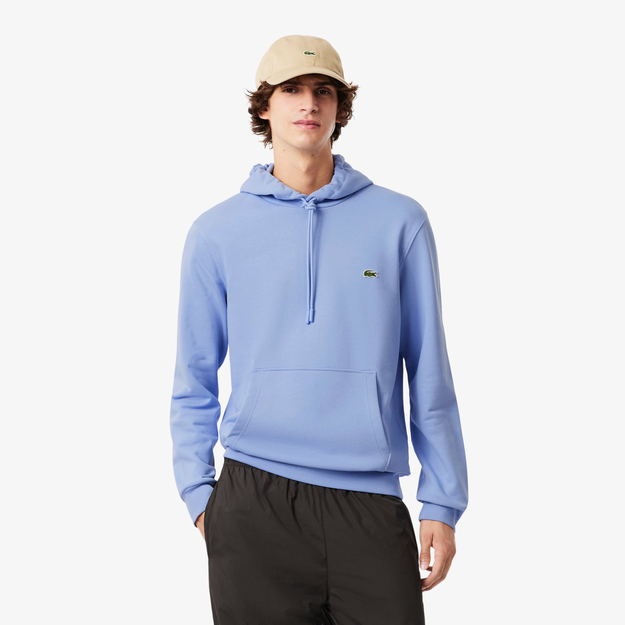 Lacoste Men's Cotton Fleece Hoodie - S - 3 In Purple