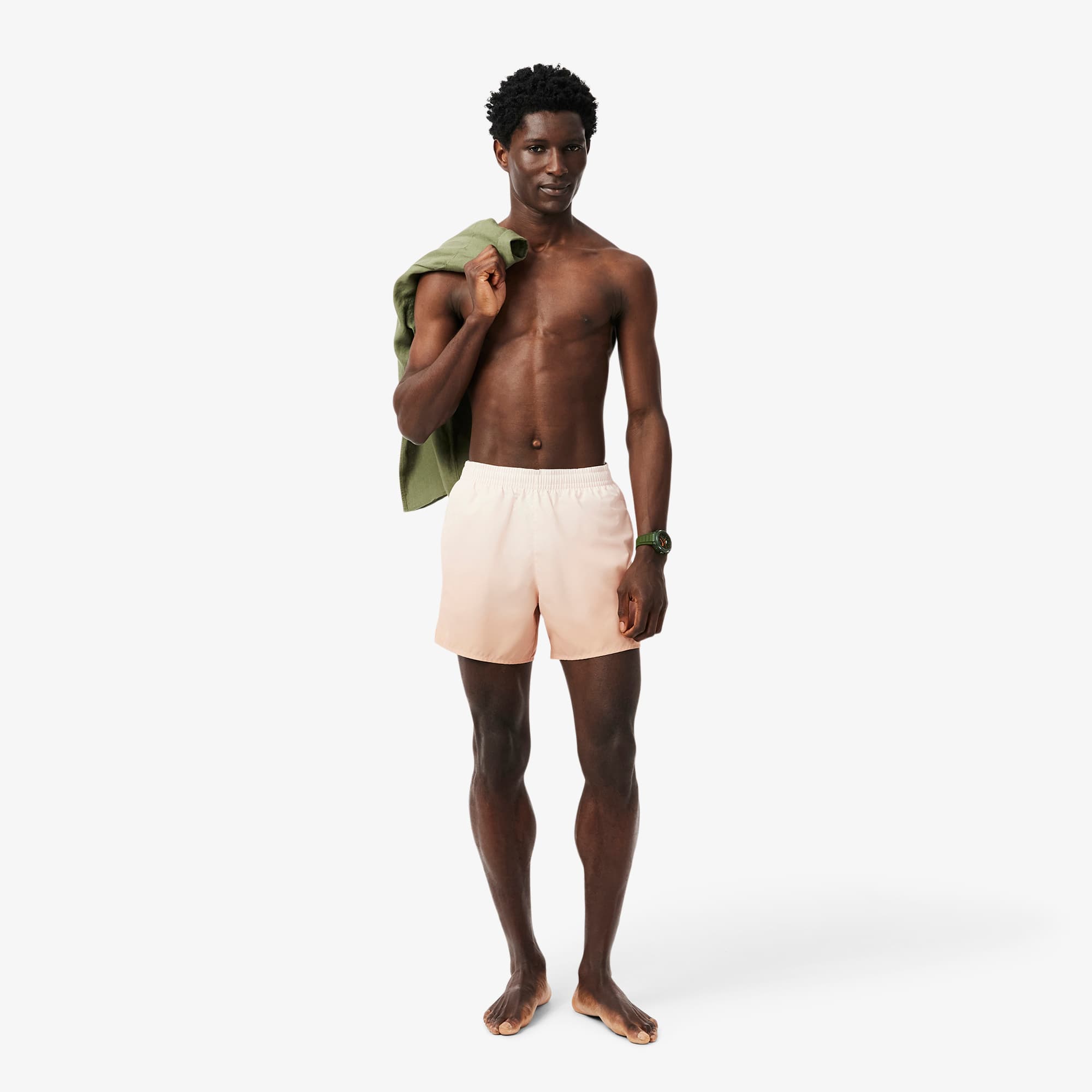 Lacoste Men's Short Ombré Print Swim Trunks