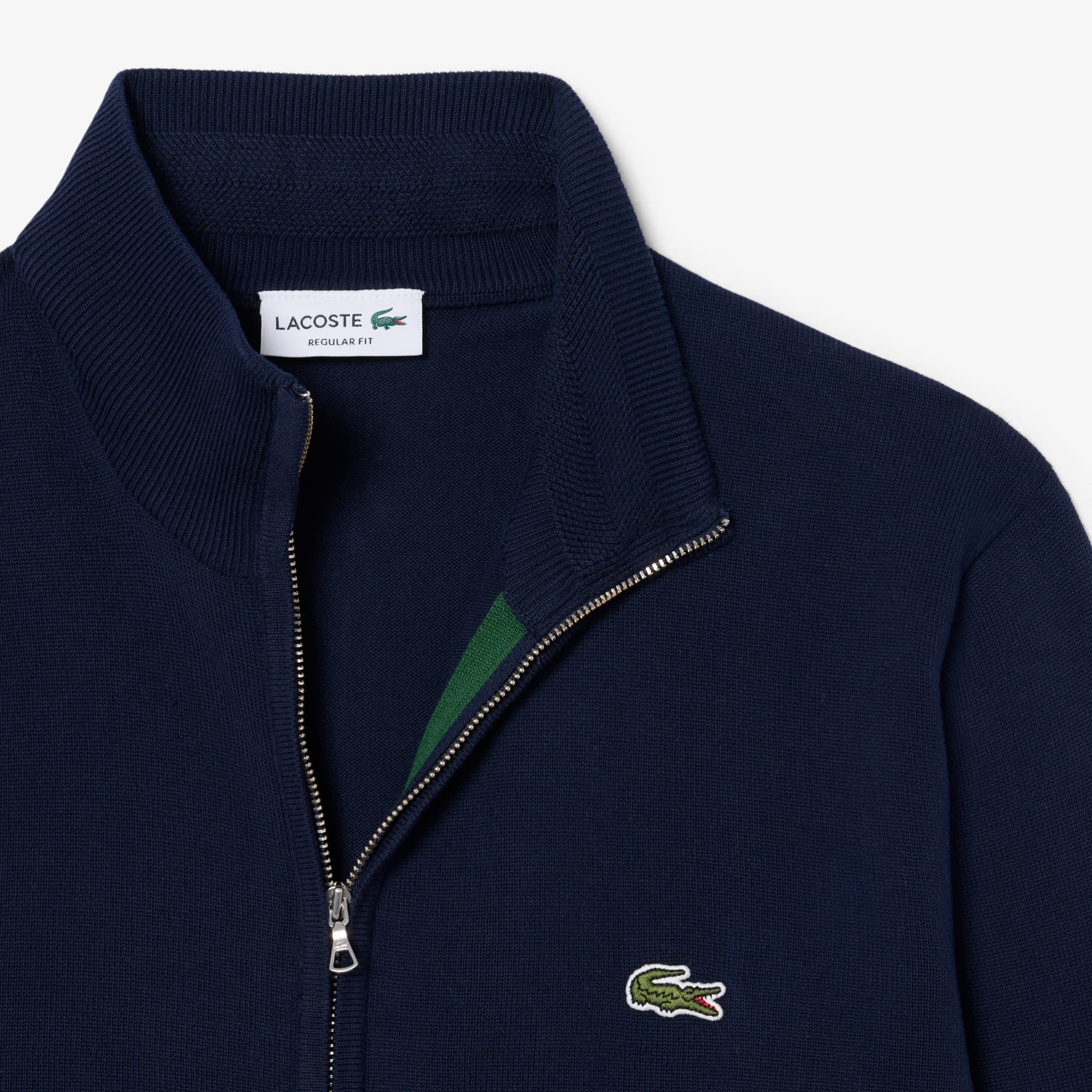 Men's Zip-Up High-Neck Cotton Sweater - Sweaters & Sweatshirts