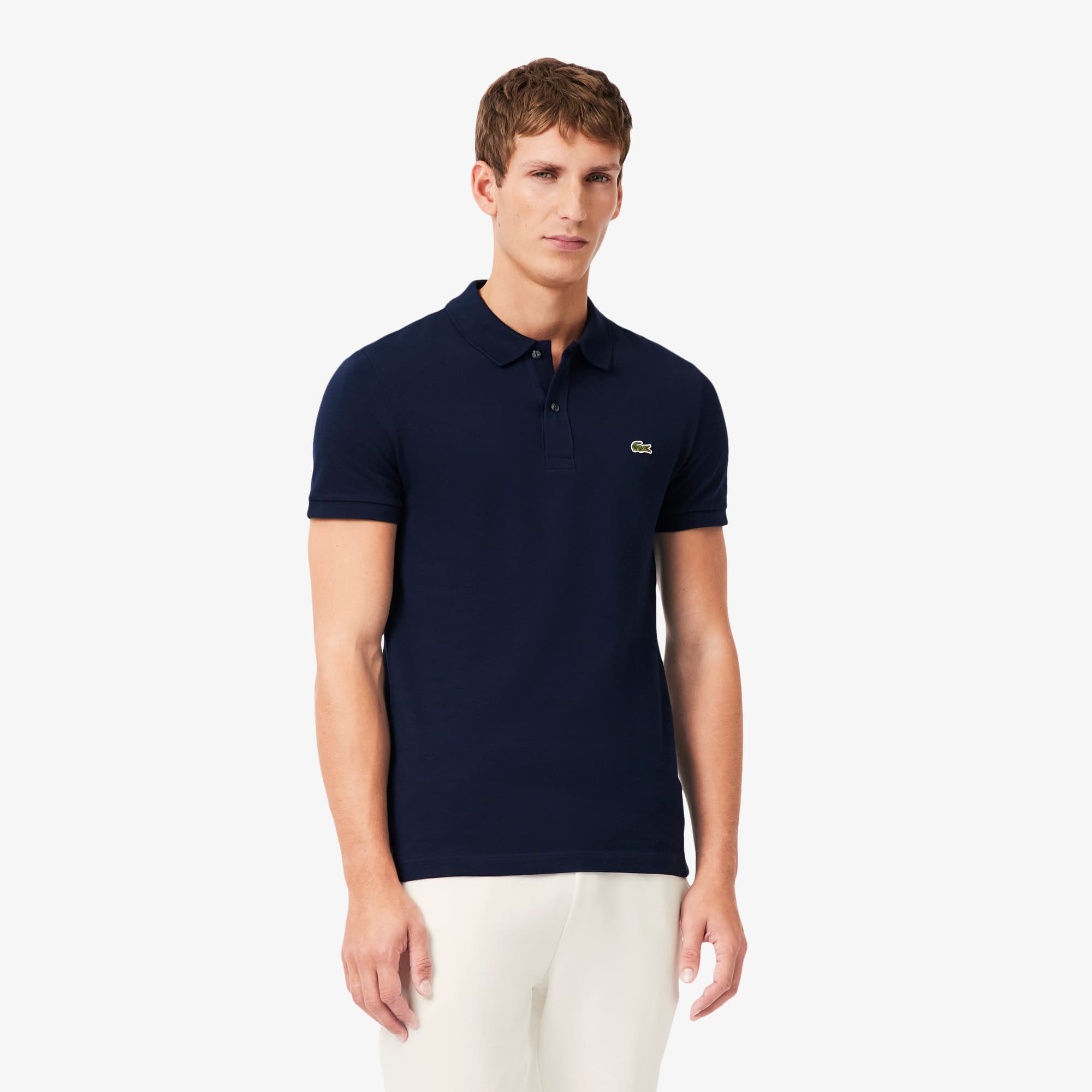 Lacoste Polo de Piqué L.12.12 con Corte Slim para Hombre Azul