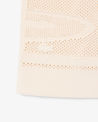 Short-Sleeved Jacquard Motif Knit Shirt