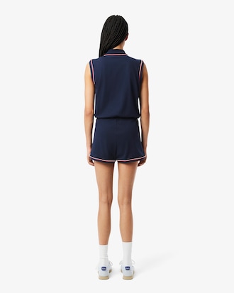 Women's Sleeveless Polo Romper