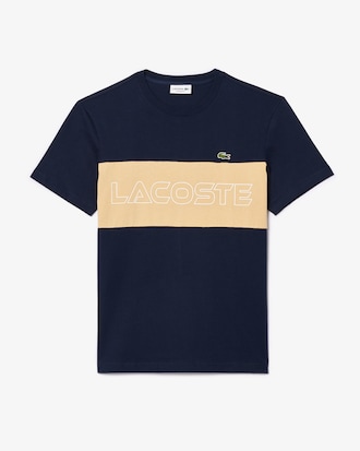 Playera regular fit con estampado color block