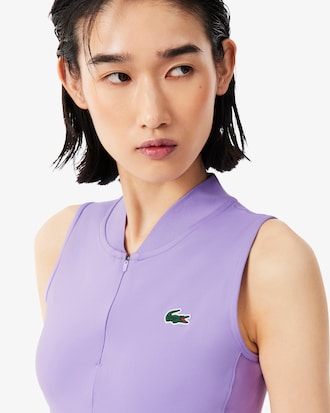 Polo de Tenis El&aacute;stico sin Mangas de Dos Tejidos