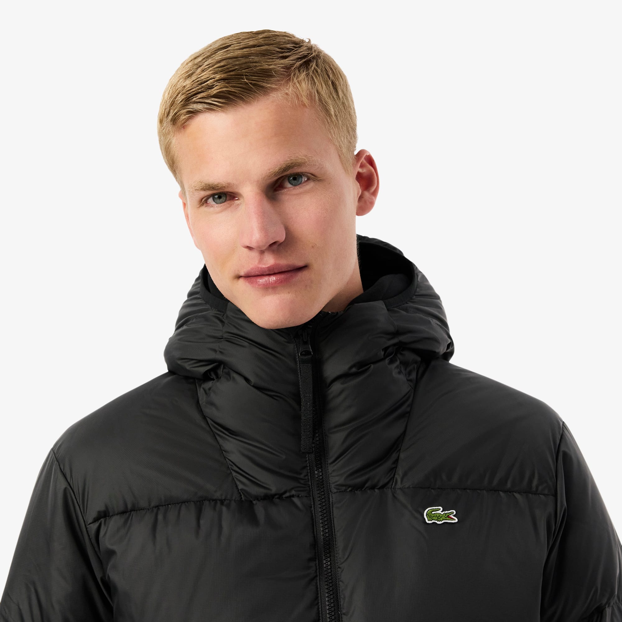 Men's Water-Repellent Hooded Puffer Jacket - Jackets & Coats
