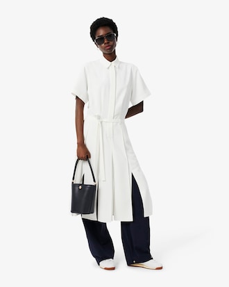 Small Tennis Bliss Leather Bucket Bag