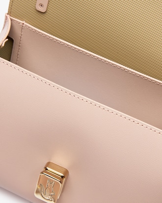 Amelia Engraved Metal Clasp Leather Bag