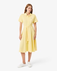 Women's Flared Mini-Piqu&eacute; Polo Dress