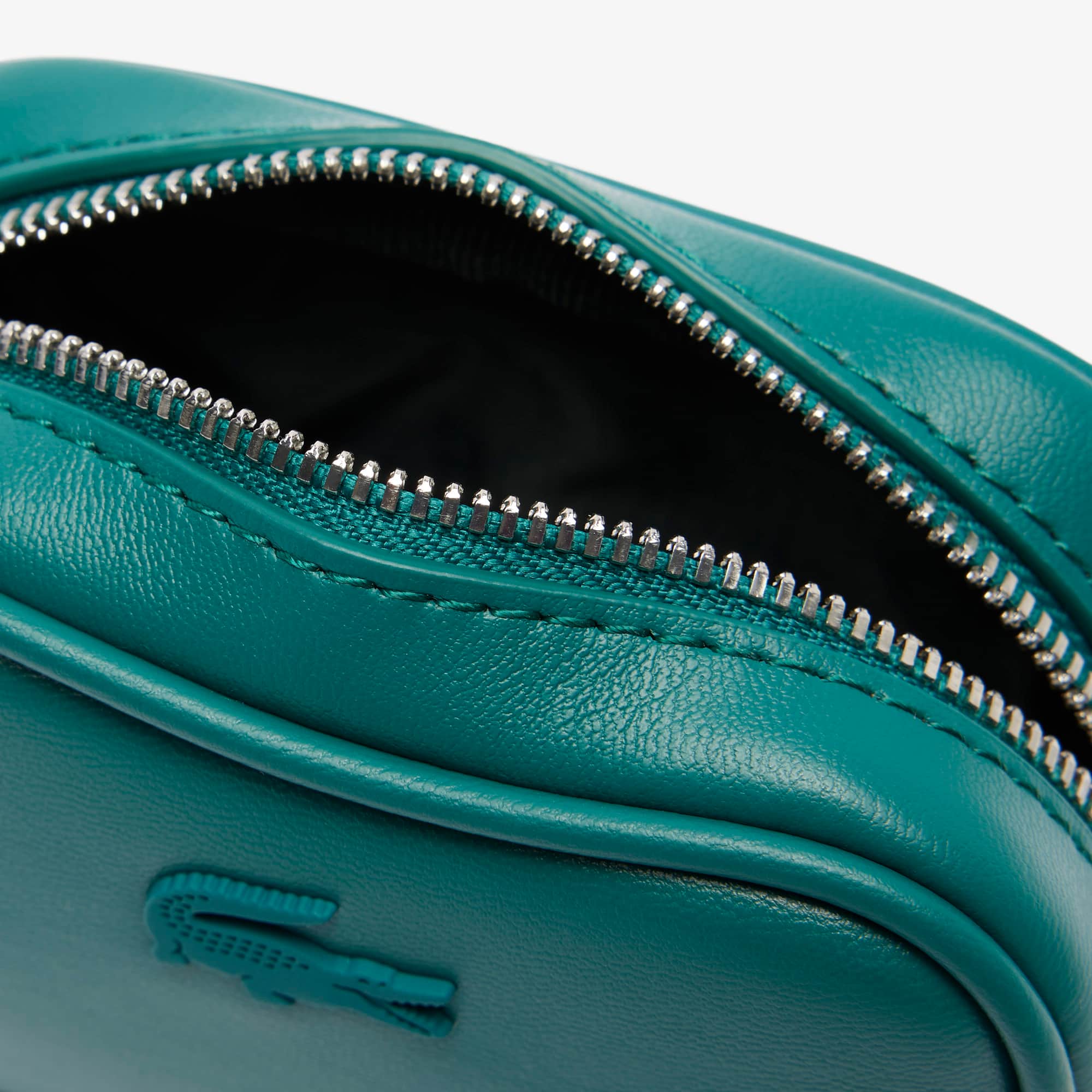 ★LACOSTE★ Women's Laura Compact Wallet Sky Blue NF4701F55G Women's Lora Leather Wallet - Wallets & Small Leather Goods