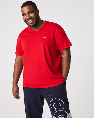 Playera ligera de algodón Pima con cuello en V para hombre