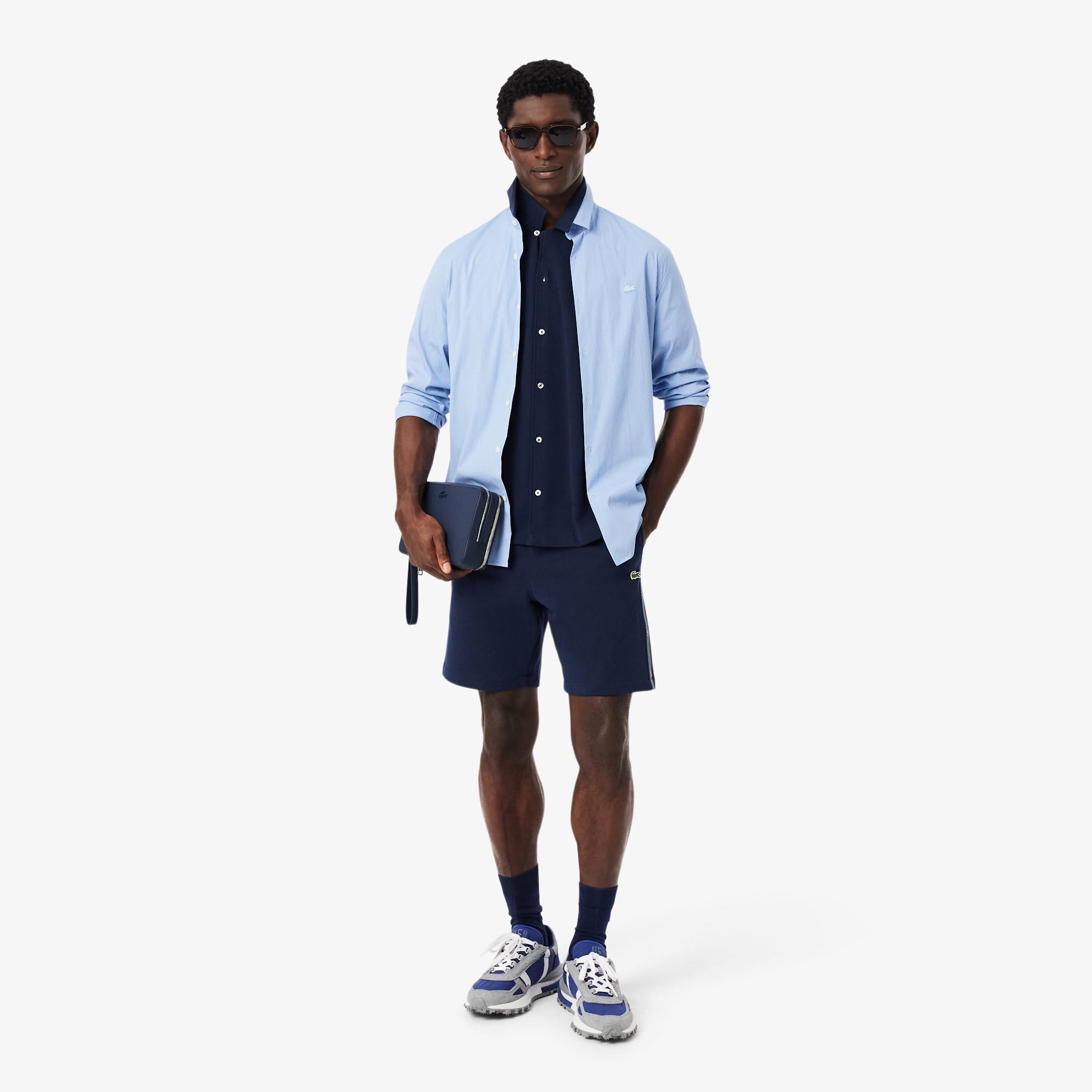 Regular Fit Logo Stripe Fleece Shorts - Shorts & Swim - New In