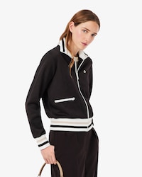 Sudadera con Cierre y detalles de rayas