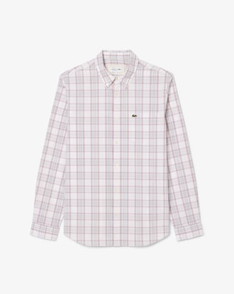 Chemise stretch avec imprimé à carreaux