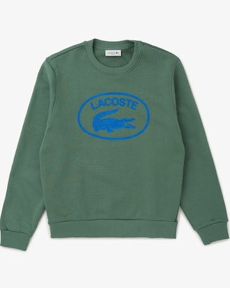 Sweatshirt femme loose fit Lacoste en molleton de coton biologique