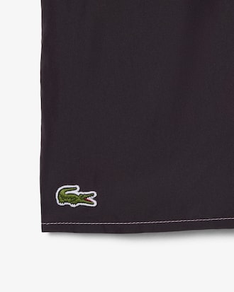 Mid Length Tennis Print Swim Trunks