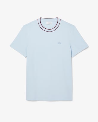 Men's Stretch Piqué Striped Collar T-Shirt