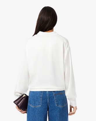 Women's Long Sleeve Oversized Satin Polo