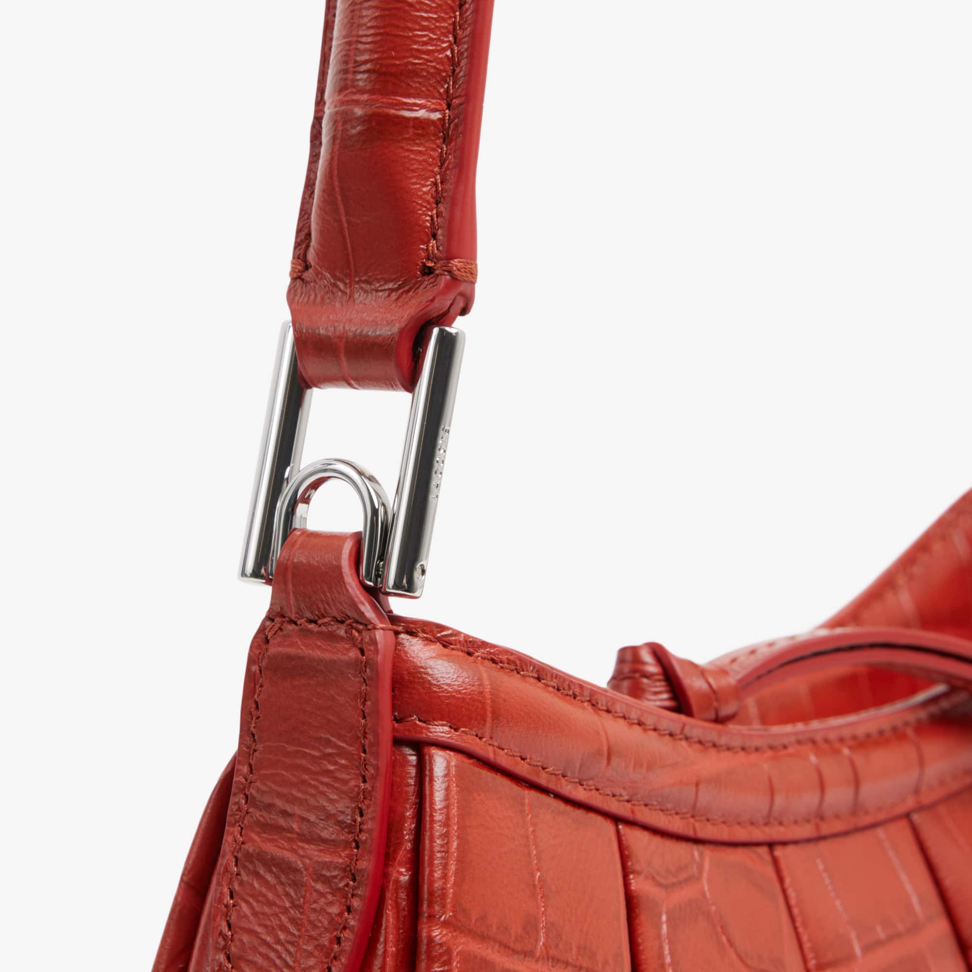 Runway Small Lenglen Crocodile Effect Leather Bag