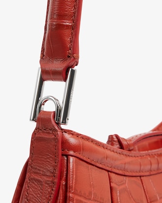 Runway Small Lenglen Crocodile Effect Leather Bag