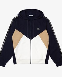 Men&rsquo;s Colorblock Lettered Fleece Zip-Up Hoodie