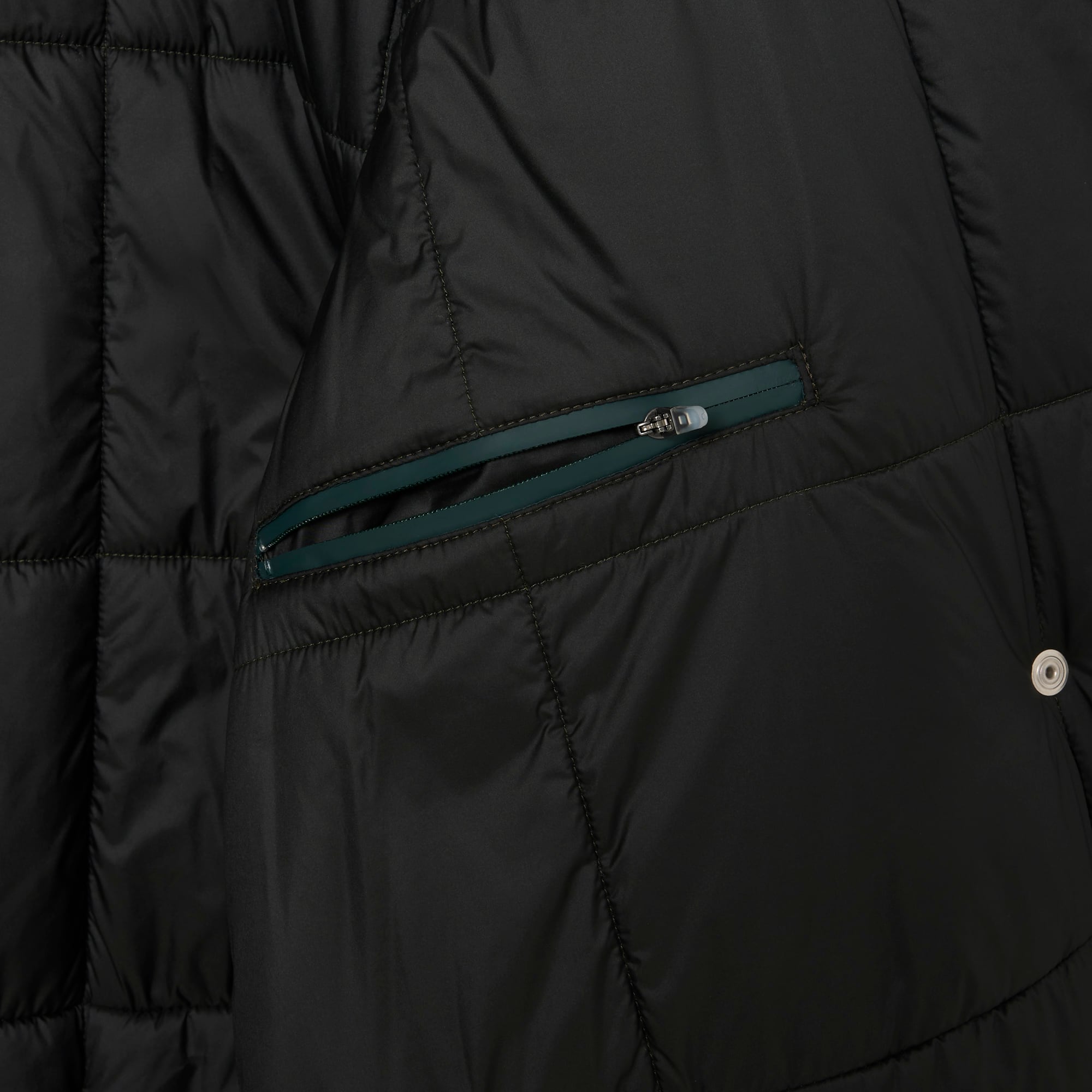Runway Long Iridescent Puffed Jacket