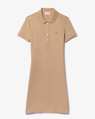 Women's Slim Fit Stretch Mini Piqué Polo Dress
