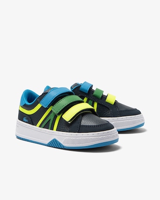 Sneakers sintéticas tricolor para bebés Lacoste L001.