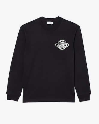 Unisex Men's Long Sleeve Relaxed Fit Branded T-Shirt