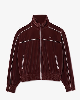Women's Oversized Zip-Up Velour Sweatshirt