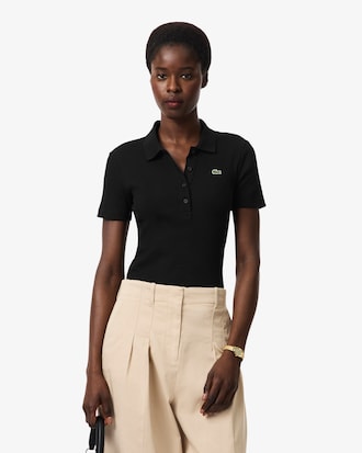 Women's Slim Fit L.12.D Ribbed Cotton Polo