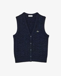 Women's Cotton and Wool Cable Knit Cardigan